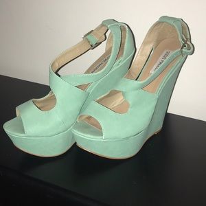Steve Madden Xternal Wedge Turquoise